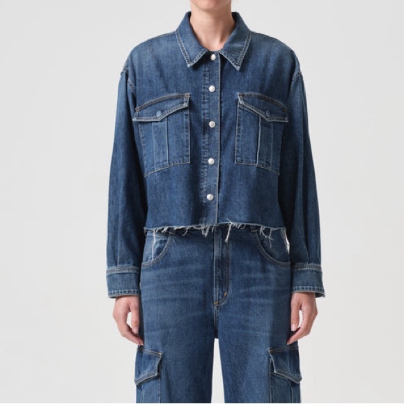 AGOLDE Blue Nyx Denim Shirt - Picture 3 of 12